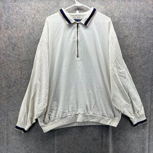 Nicklaus Jacket Mens XL White 1/4 Zip Golf Windbreaker Pullover Lightweight VTG